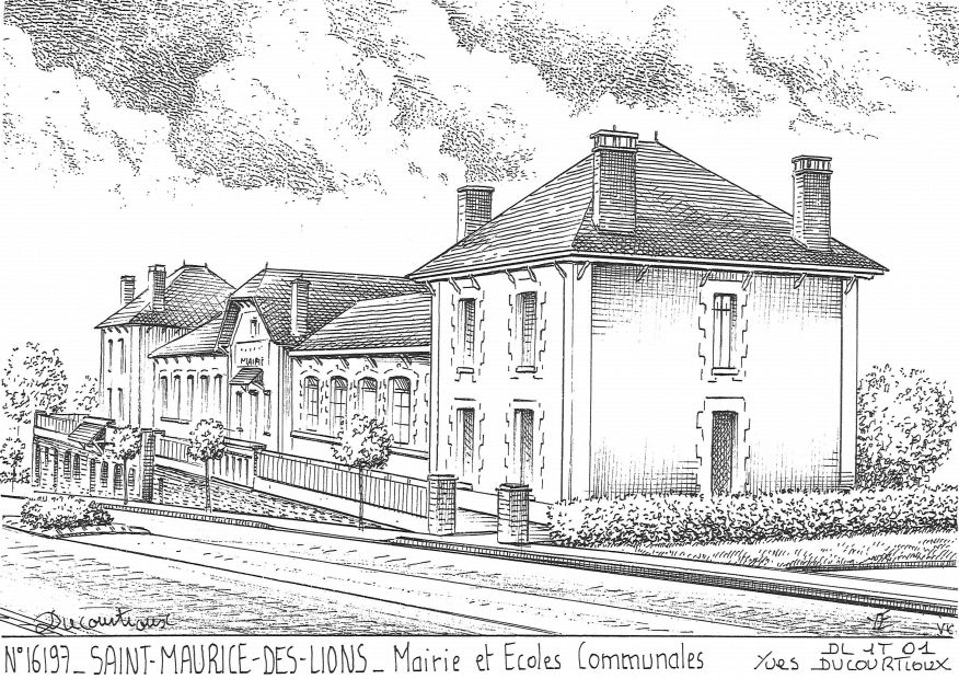 N 16197 - ST MAURICE DES LIONS - mairie et coles communales